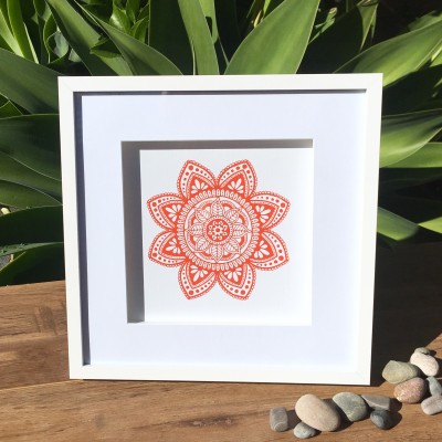 Orange Medium Mandala